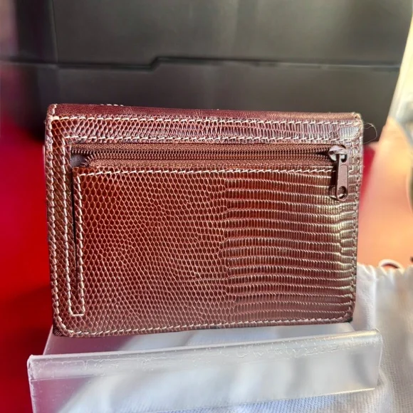 Dolce & Gabbana Monogram Brown Wallet Snakeskin with Dustbag EUC Like New - Picture 2 of 10